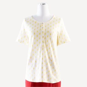 NWT KATE QUINN SHORT SLEEVE ORGANIC COTTON TOP